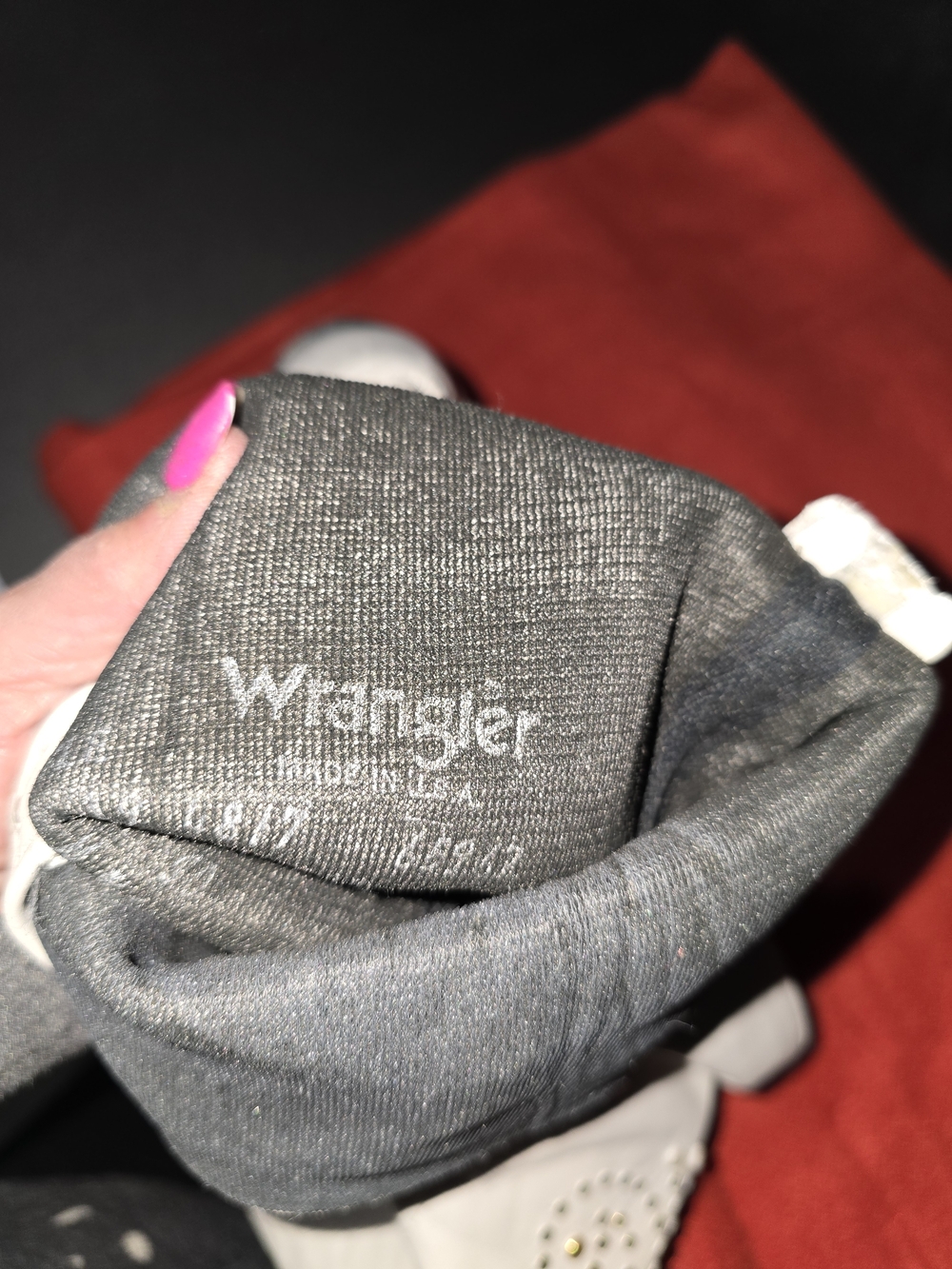 Wrangler White Leather Over-The-Knee Boots with Gold Stud Accents - Picture 2 of 7
